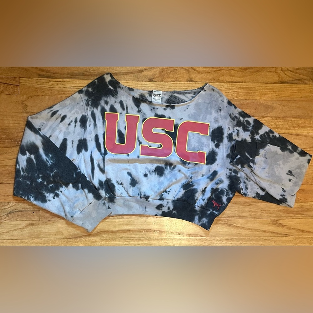 PINK Victoria's Secret Tie-Dye USC Sweatshirt